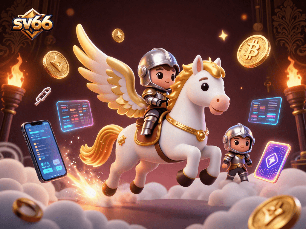 Play exciting games at sv66 with vibrant visuals and interactive elements in a dazzling 3D digital scene.