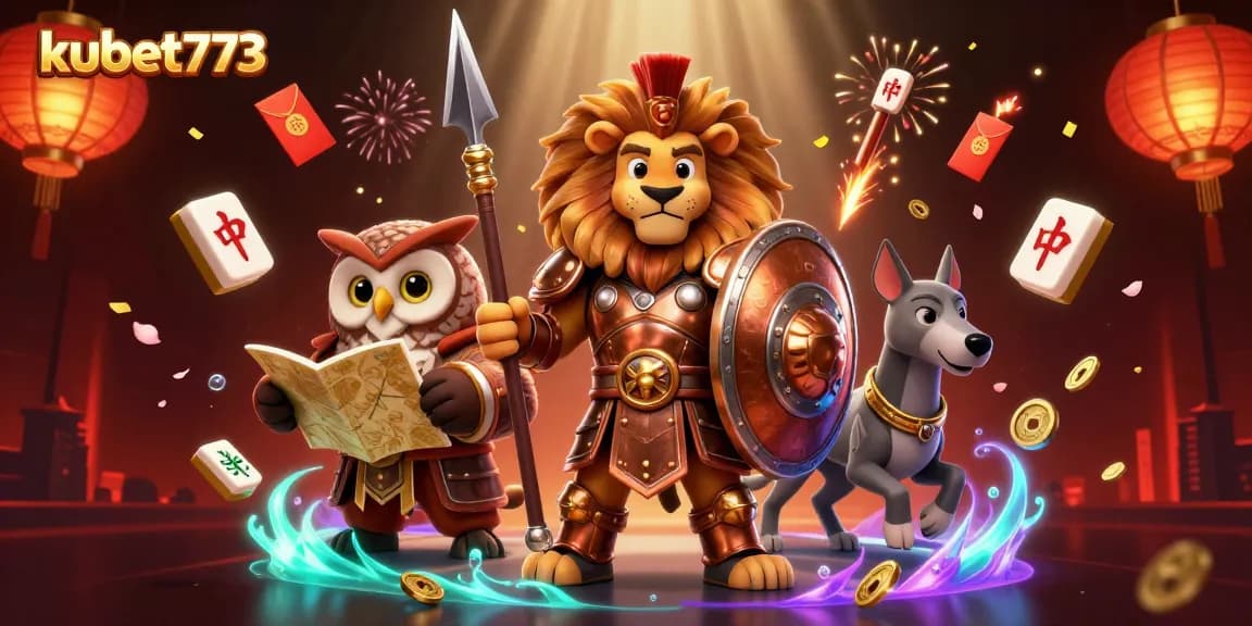 Experience kubet773 with a vibrant casino scene featuring unique 3D characters and dynamic elements.