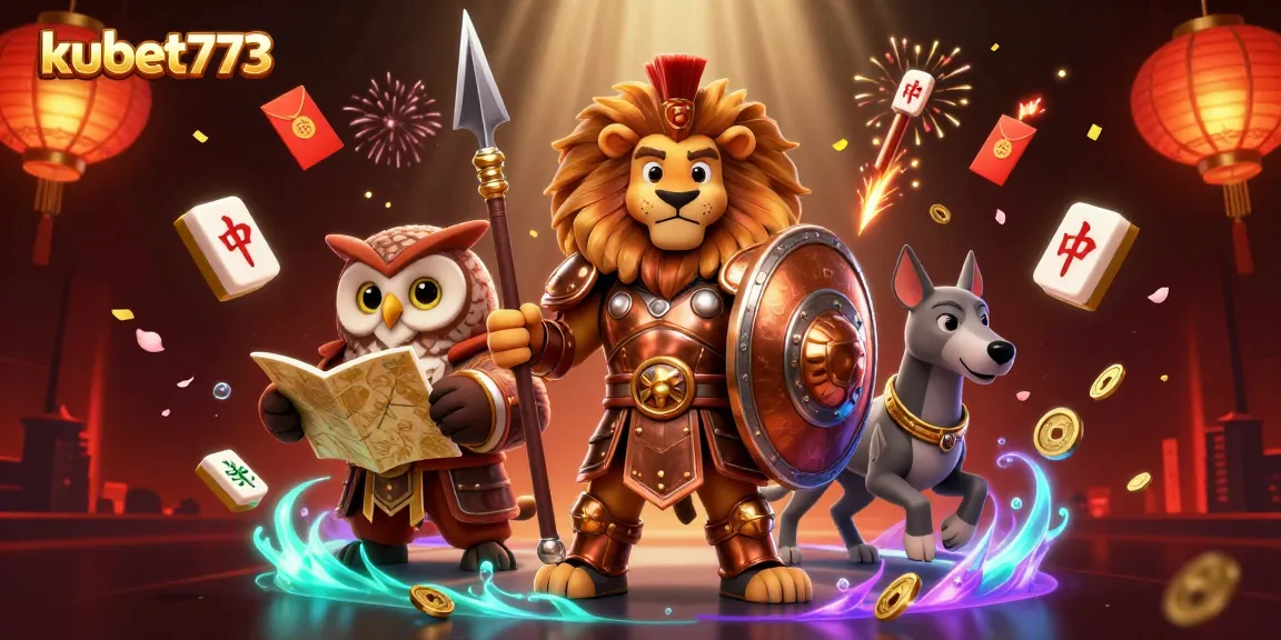 Experience kubet773 with a vibrant casino scene featuring unique 3D characters and dynamic elements.