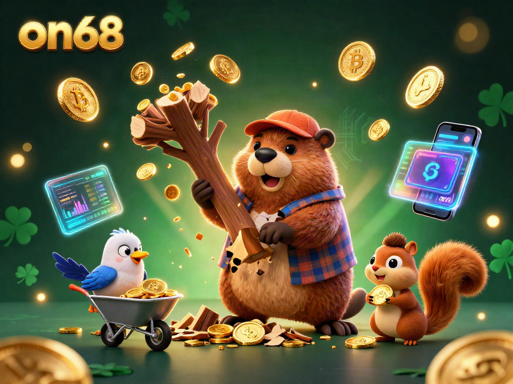 Experience winning action with on68 as cartoon characters thrive in a rich 3D casino scene.