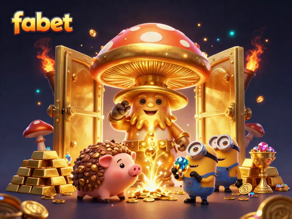 Win with fabet in a vibrant casino world filled with treasures and magical creatures.
