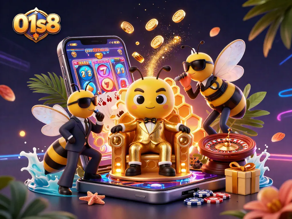 Join the vibrant action at 01s8 as the bumblebee mob boss rules the casino world with excitement.