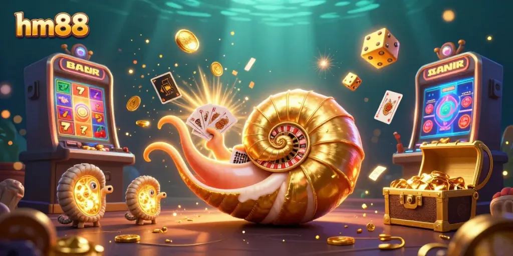 Experience exhilarating casino games at hm88 with glowing characters and vibrant jackpots.