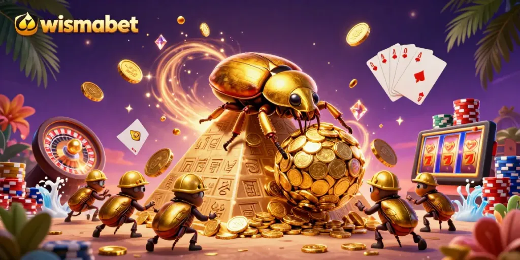 Wismabet offers thrilling online casino experiences with vibrant golden landscapes and exciting gameplay.