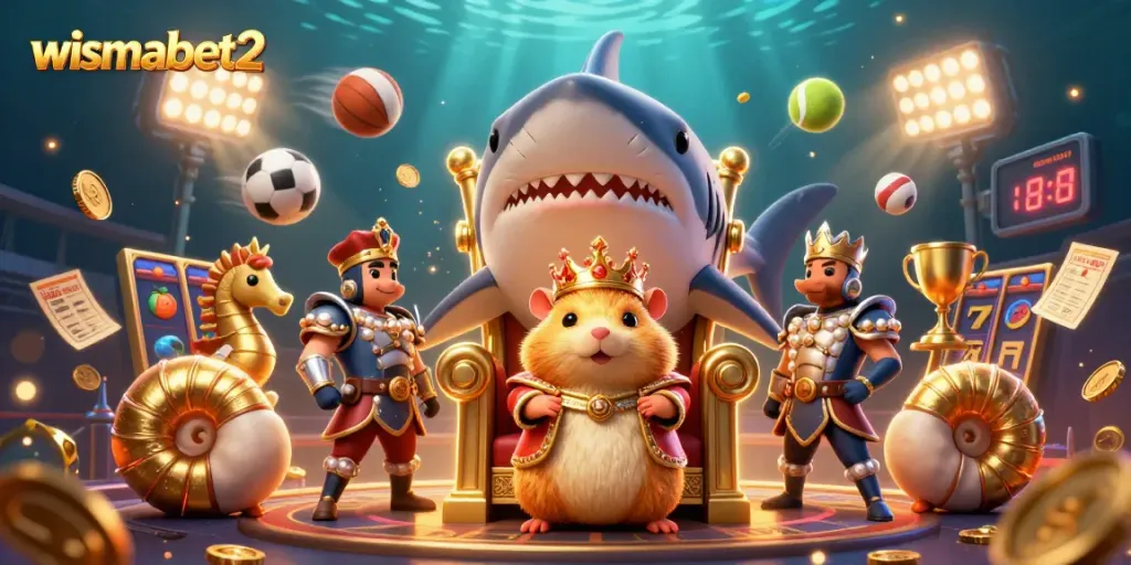 Wismabet2 menghadirkan jackpot slot yang menyenangkan dengan raja hamster yang berani di takhta gigi megalodon.