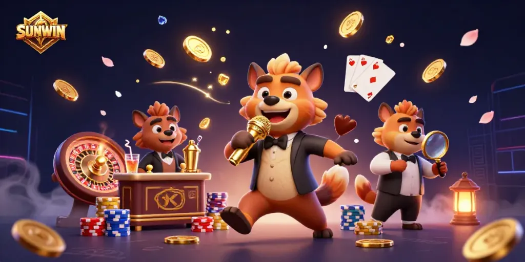 Experience fun and excitement at SUNWIN comedy casino with vibrant characters and dynamic game elements.