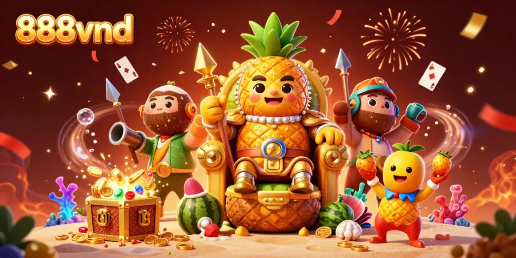 Experience thrilling gameplay and promotions at 888vnd with vibrant, dynamic casino characters.