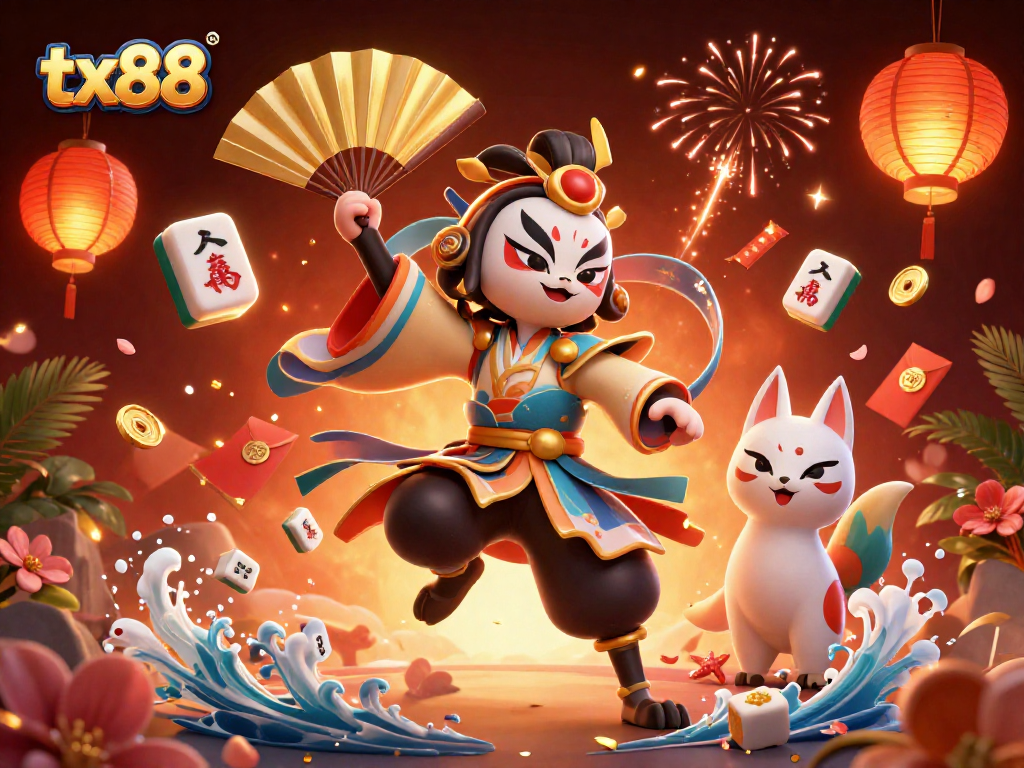 Engage with tx88's vibrant casino atmosphere featuring unique gaming elements and characters in action.