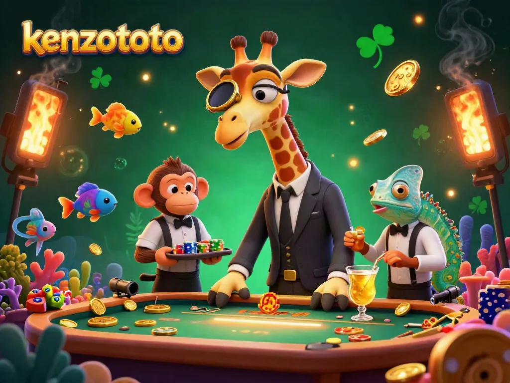 Experience the excitement of kenzototo's vibrant fish shooting action as characters engage in fun gameplay.