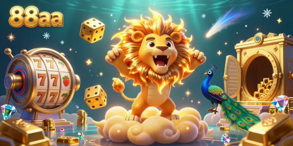Engage with thrilling gaming adventures at 88aa featuring vibrant elements of slots, prizes, and dynamic characters.