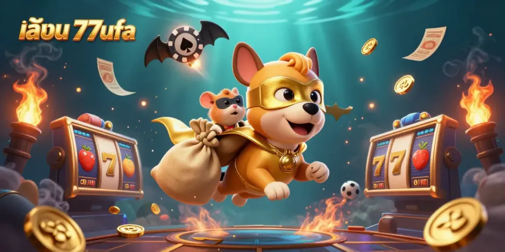 Engage with 玩77ufa by winning rewards through an action-packed slot game scene.