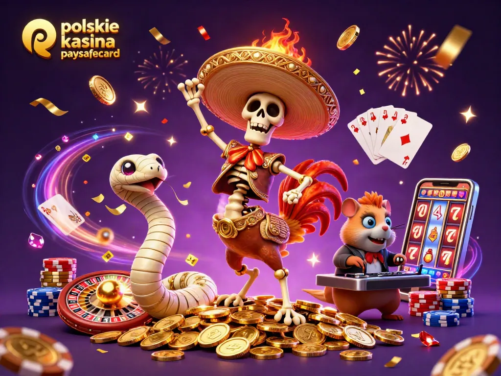 Experience the thrill of polskie kasyna online paysafecard with dynamic characters and casino elements celebrating winning moments.
