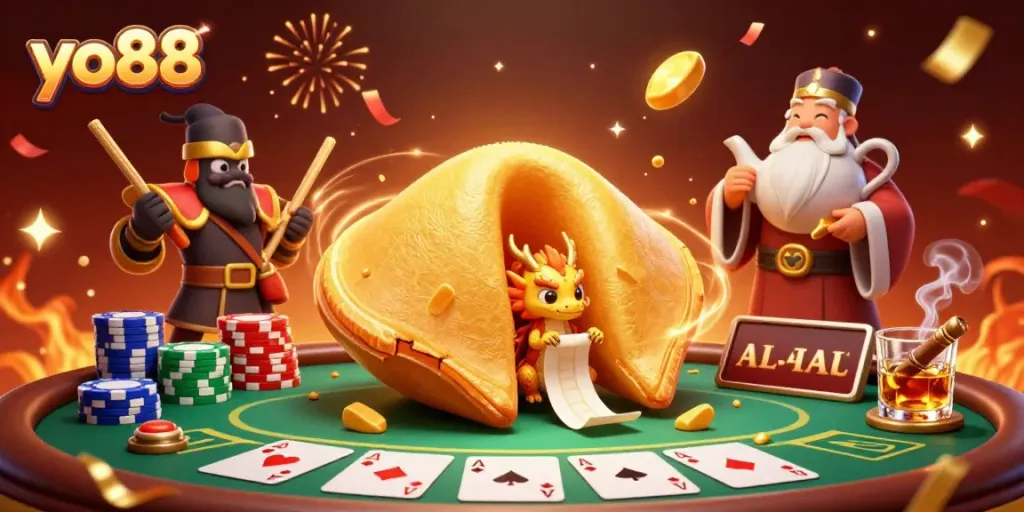 Join the excitement at yo88 with this vibrant 3D illustration showcasing poker fun and fortune!