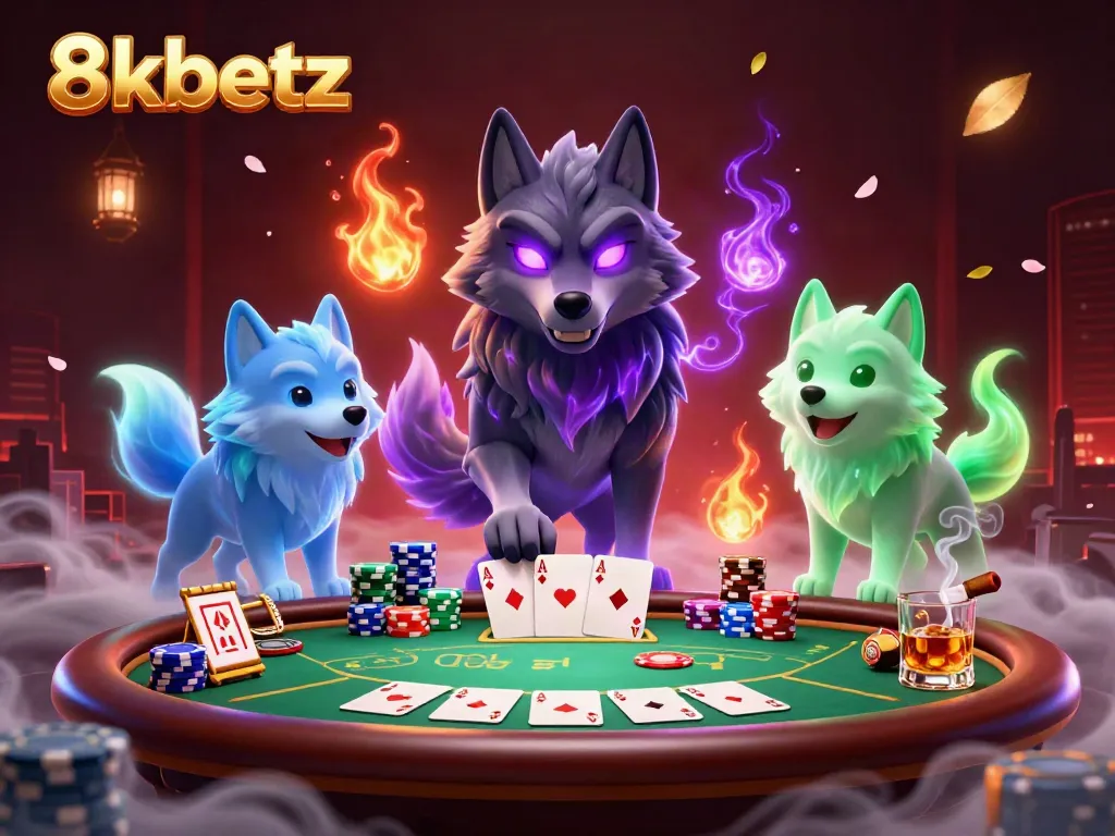 Experience high-stakes excitement at 8xbetz with our vibrant casino scene featuring poker action and dynamic energy.
