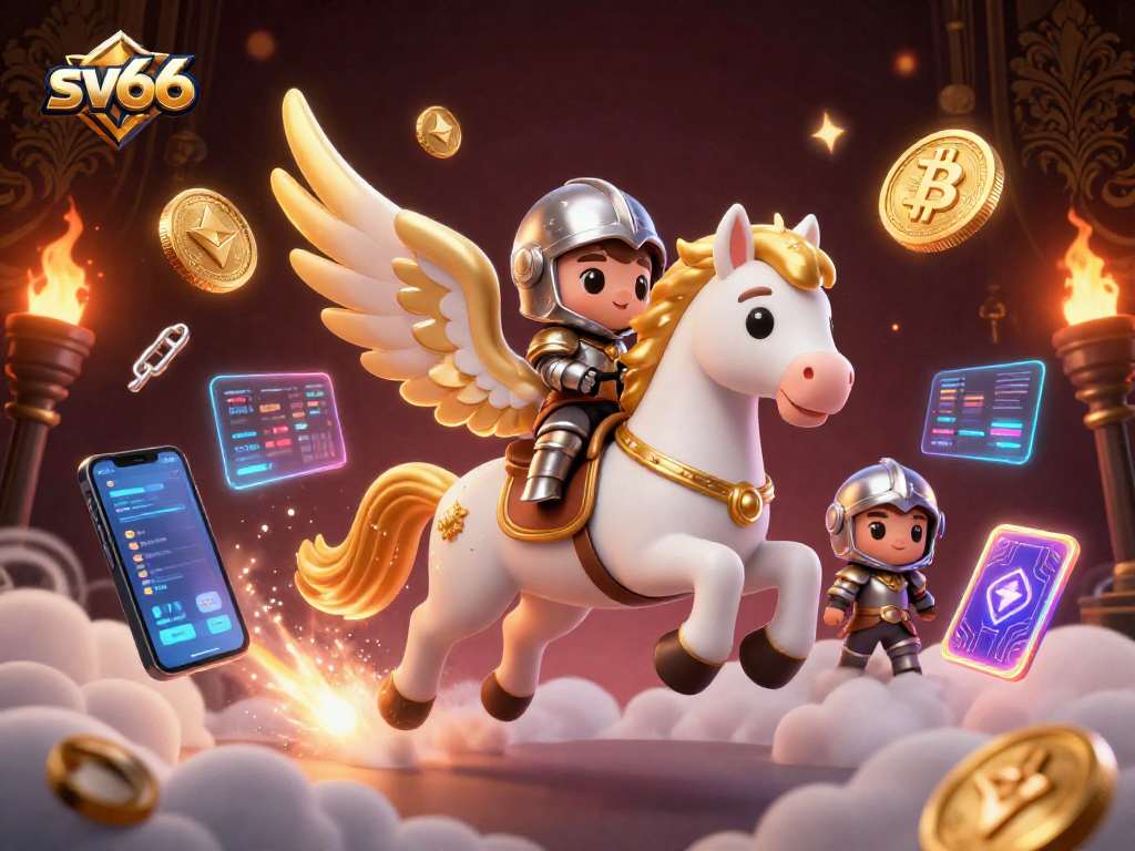Play exciting games at sv66 with vibrant visuals and interactive elements in a dazzling 3D digital scene.
