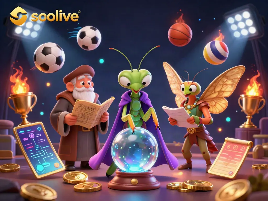 Experience the thrilling action of socolive with vibrant sports balls and a magical atmosphere.