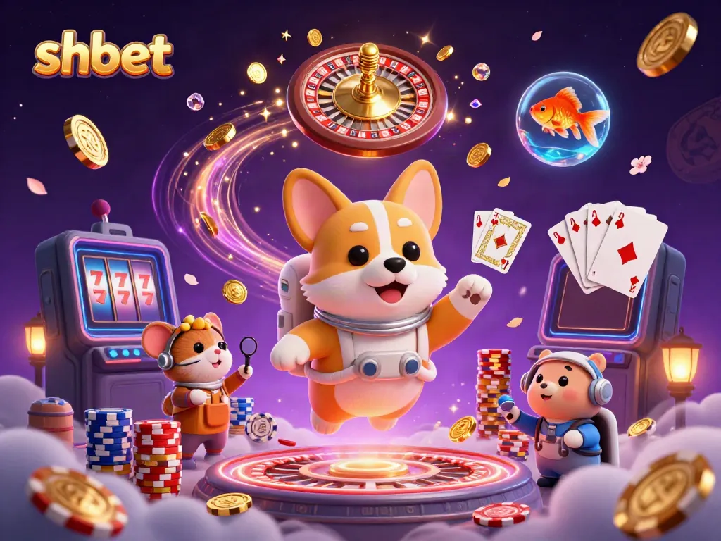 Experience thrilling gaming in 2026 with SHBET, showcasing exciting casino action in a floating atmosphere.