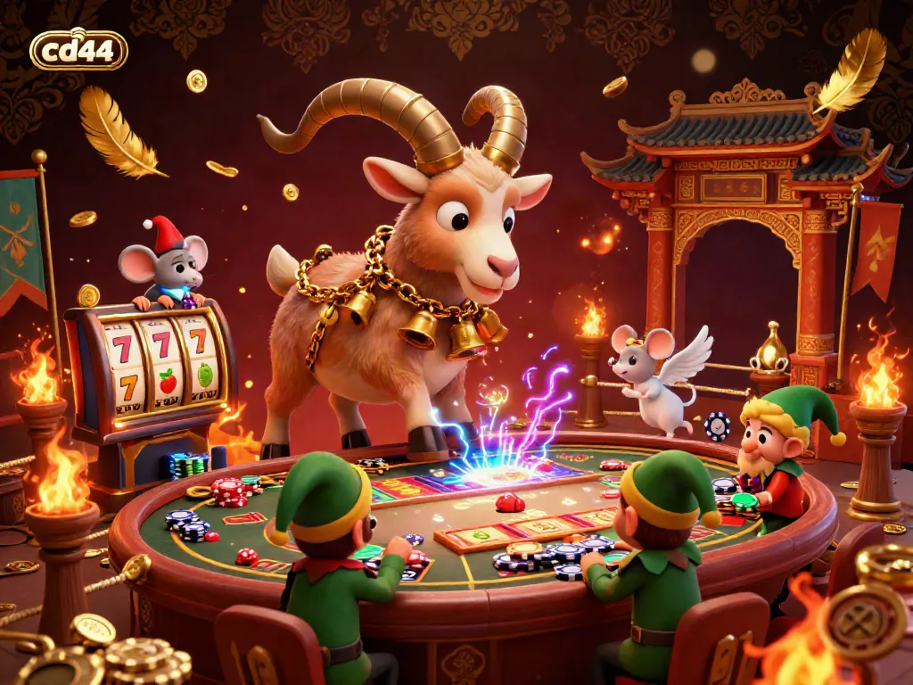 Experience thrilling 3D casino action at cd44 with festive characters and vibrant slot games.