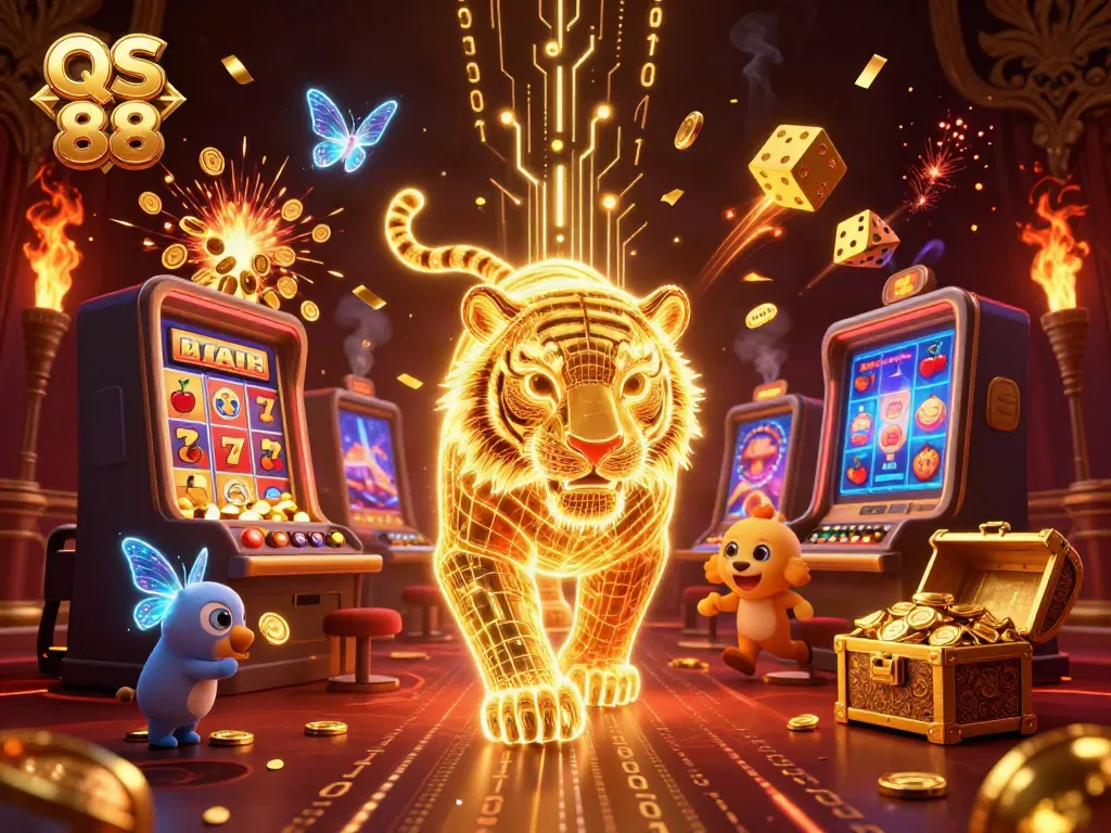 Experience thrilling wins at QS 88 with dazzling slot machines and golden energy symbols.
