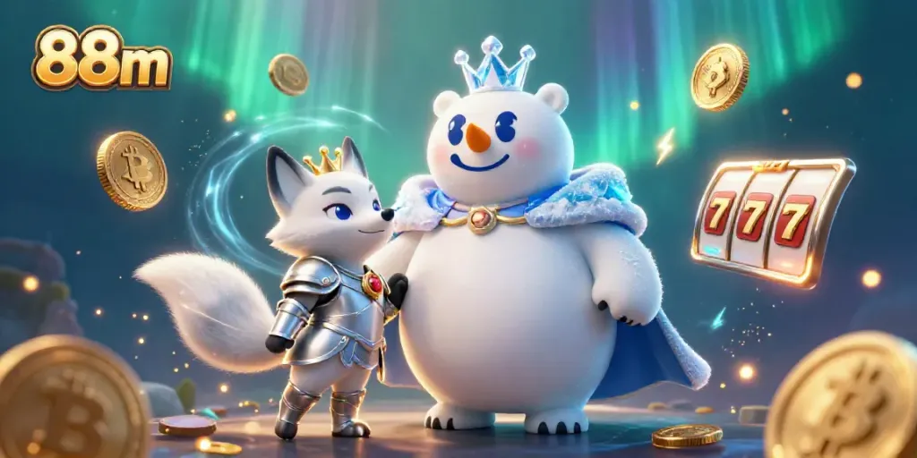 Engage with thrilling slots and jackpot excitement at 88m, featuring vibrant characters and digital energy.