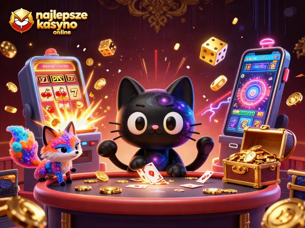 Engage in thrilling gameplay at najlepsze kasyno online with cosmic characters and vibrant casino elements.