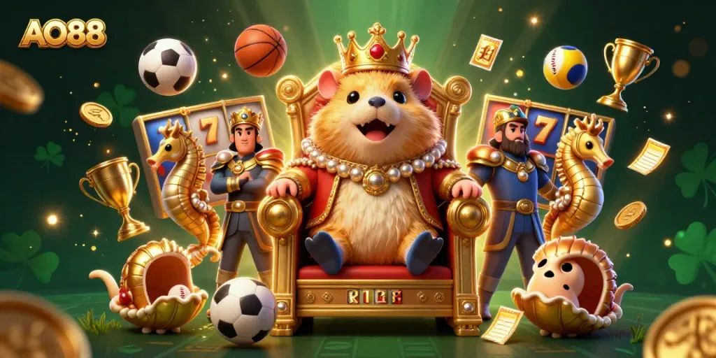 Engage in thrilling gameplay with AO88, where the fun of slots and royal characters come alive.