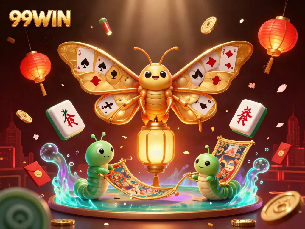 Experience the thrill of winning at 99WIN with this vibrant casino illustration showcasing dynamic game elements.